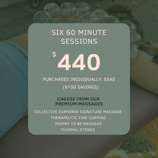 Six 60 minute massage bundle